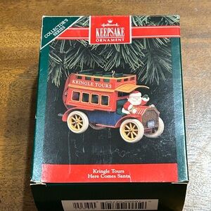 Hallmark Keepsake Ornament Kringle Tours Santa in Red and Blue